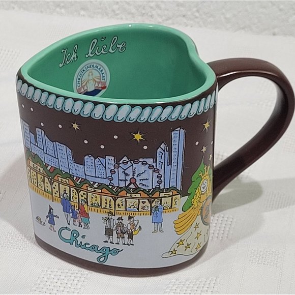 Chicago Christkindlmarket Mug German Holiday Market Heart Mug 2018 Ich liebe - Picture 4 of 7